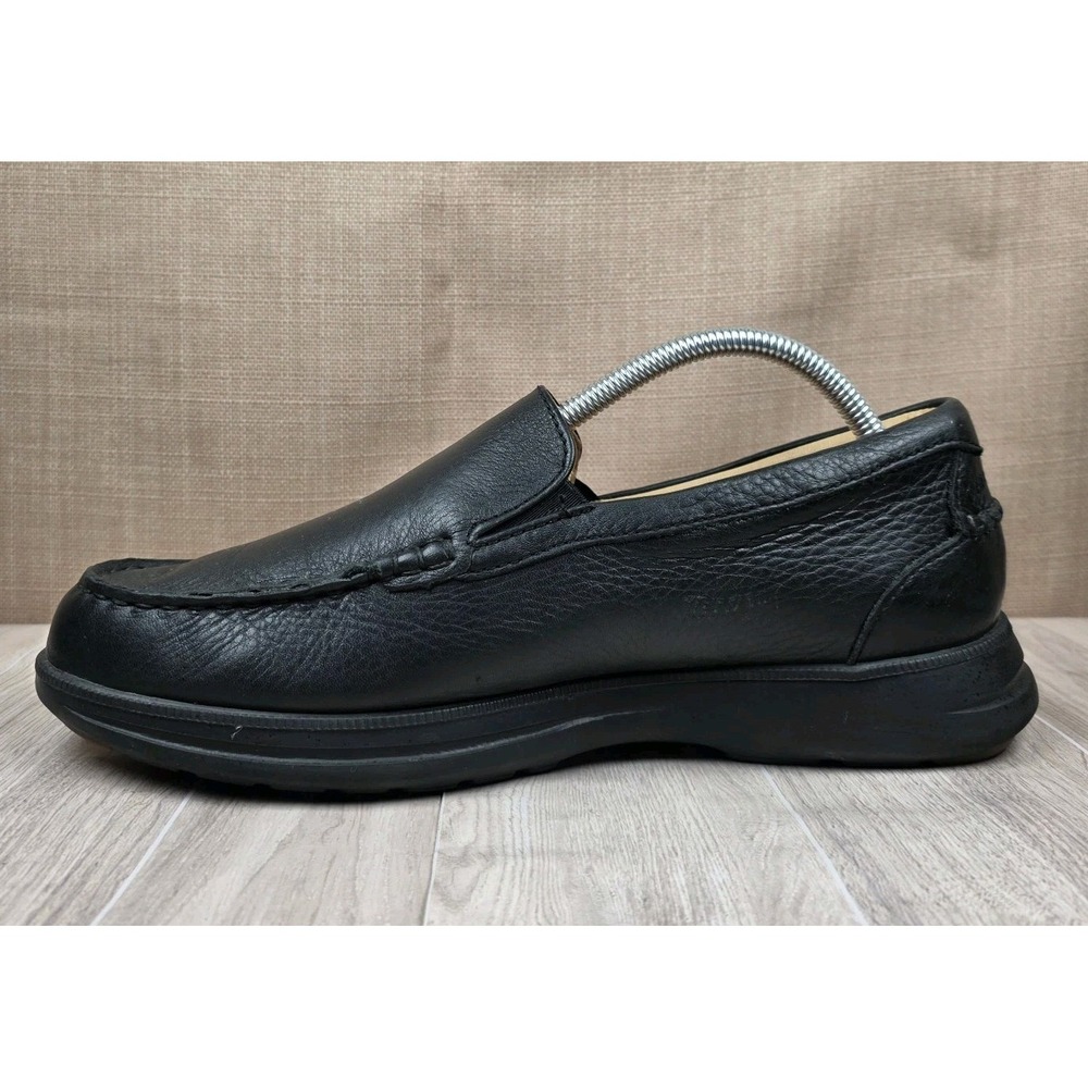 Samuel Hubbard Blue Skies Black Pebble Leather Slip On Loafers Shoes Mens 9 - Picture 2 of 10